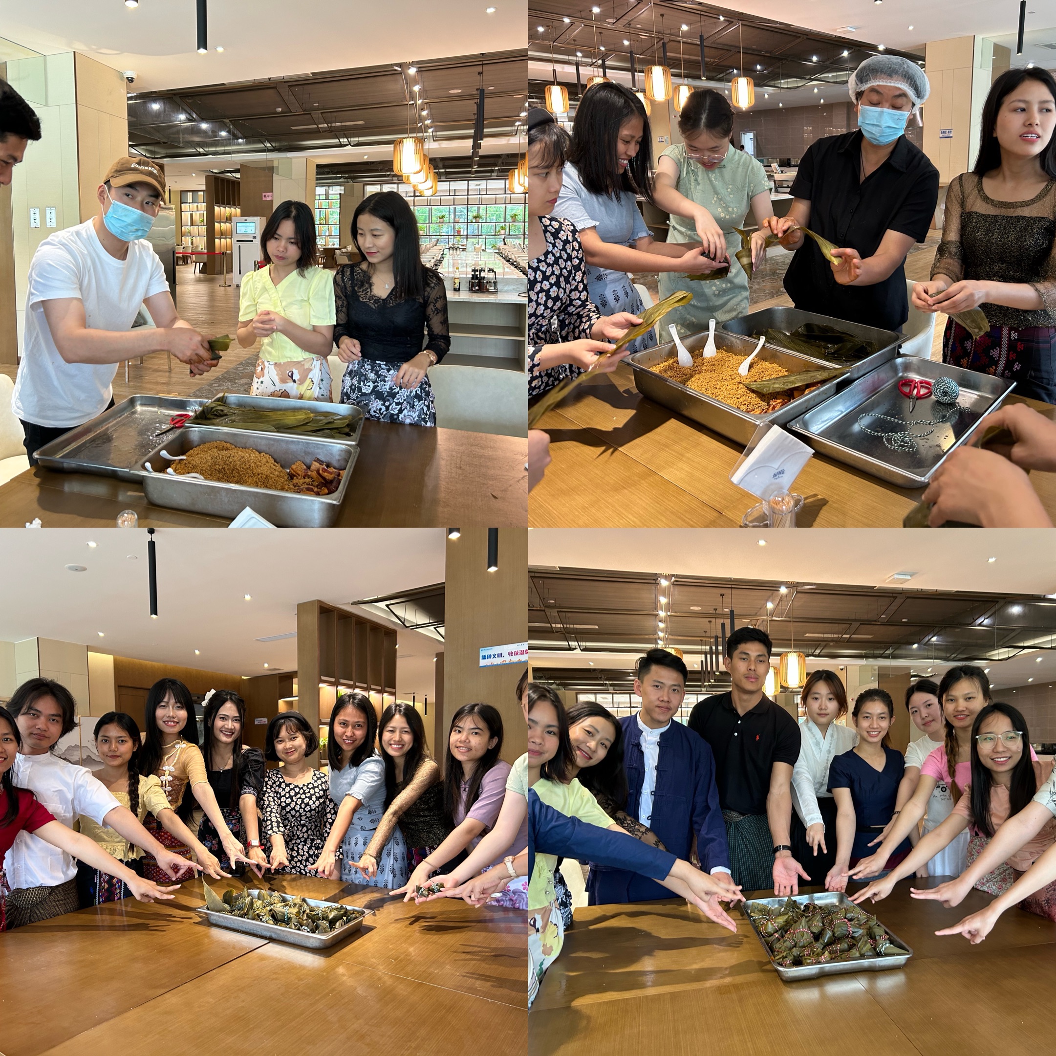 3食堂师傅现场教中缅学生包粽子+5月28日+新葡的京集团8814vip食堂+中缅学生+刘琦.jpg