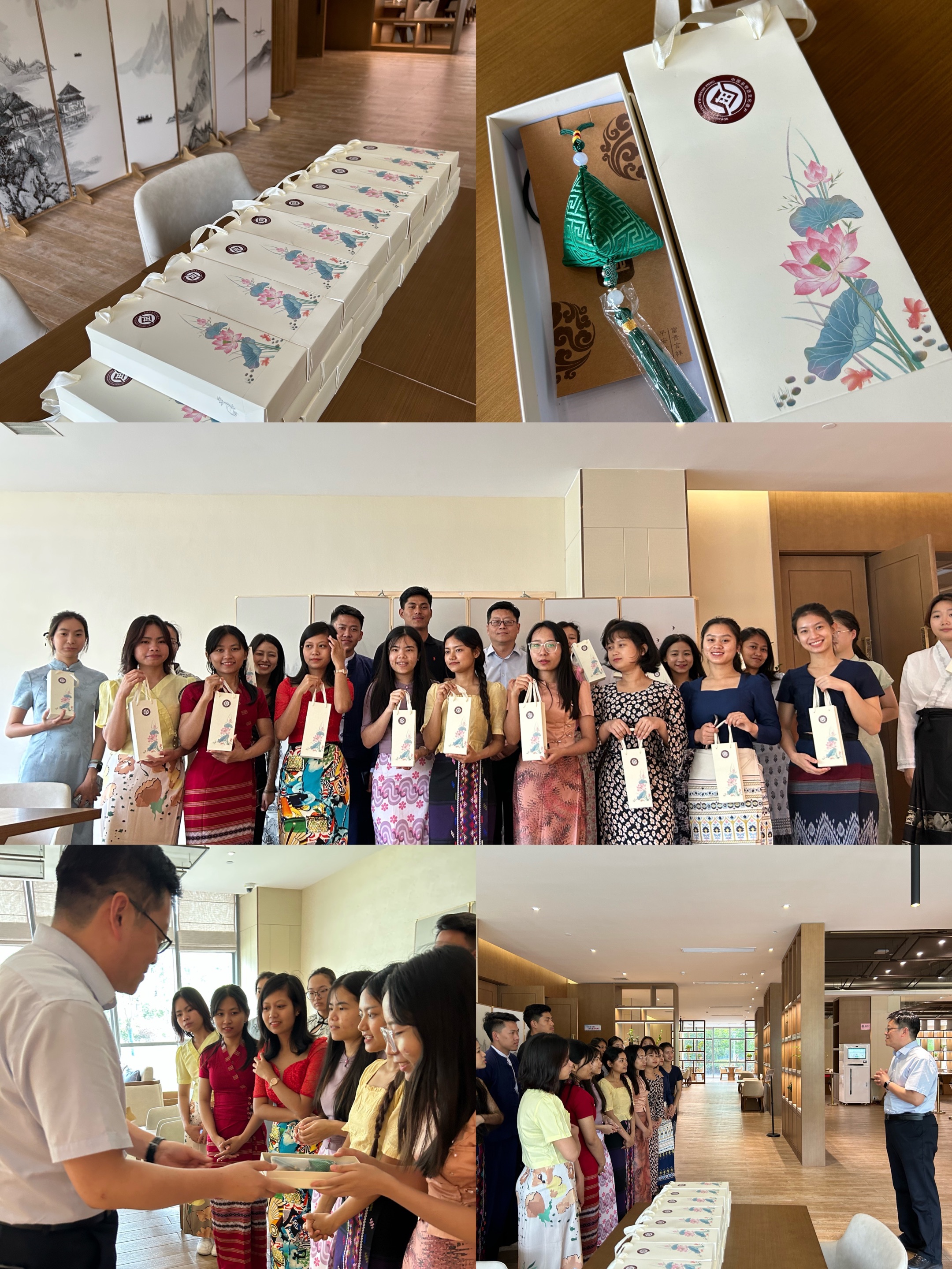 2刘中伟书记赠予中缅学生香囊+5月28日+新葡的京集团8814vip食堂+中缅学生+刘琦.jpg