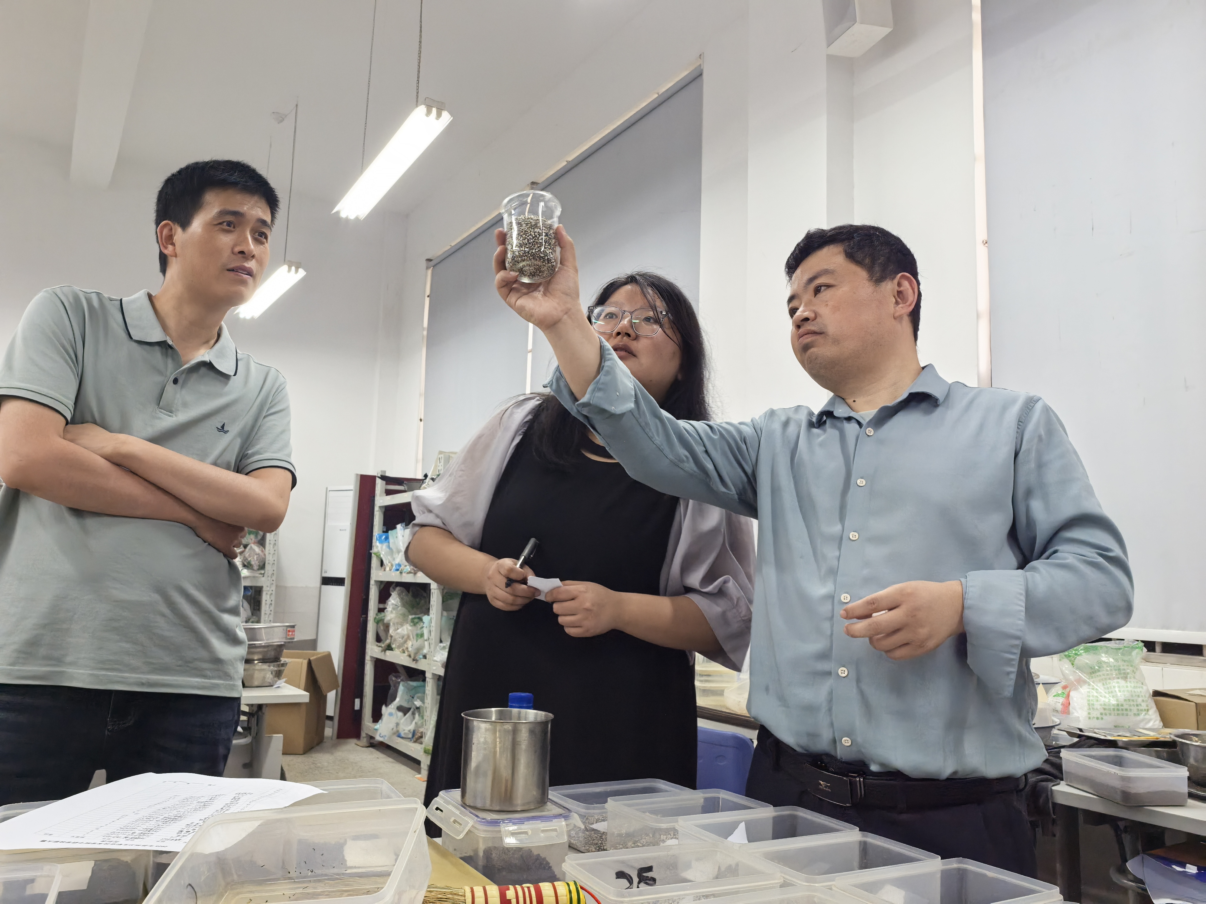 老师们对炮制成品进行评价.jpg