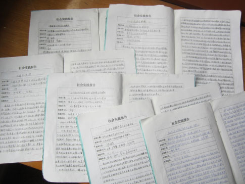 部分学生的社会实践报告.jpg